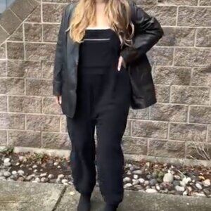 Brunette The Label Black Fleece Romperalls | NWT